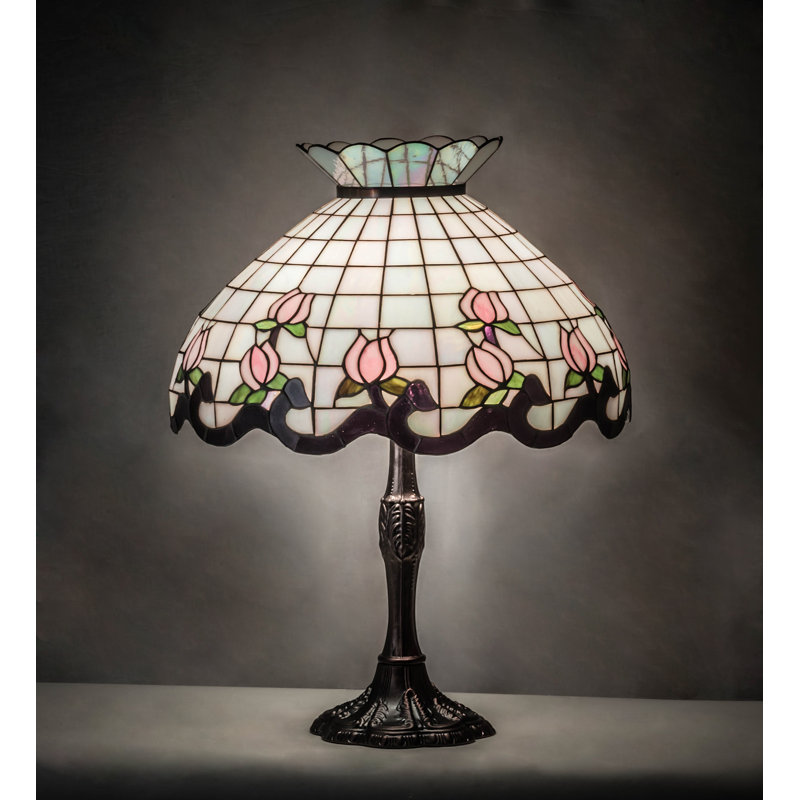 Aqib Table Lamp, Pink/White