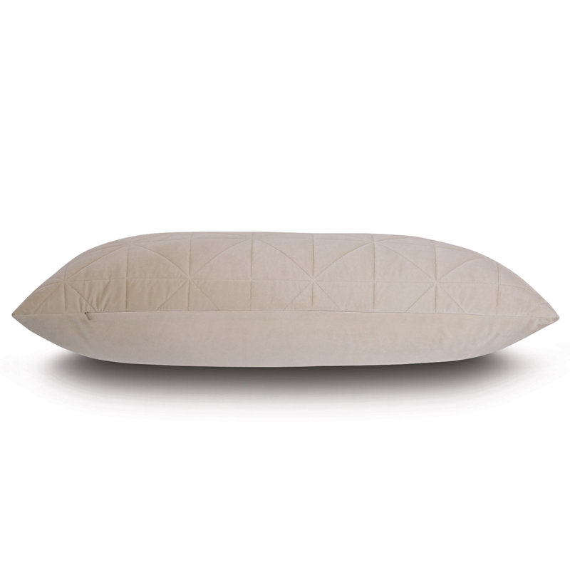 Nova Quilted Velvet Sham, King, Ivory