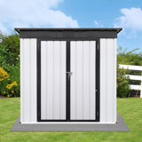 Metal garden sheds 6ftx4ft outdoor storage sheds black without inner foundation(OLD SKU:W135027883)