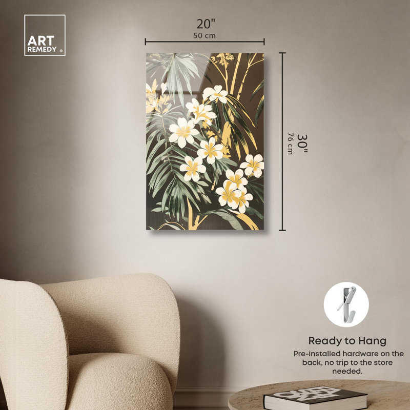 «Jungle Noir I», impression sur toile par Art Remedy, H 30 po x l 20 po