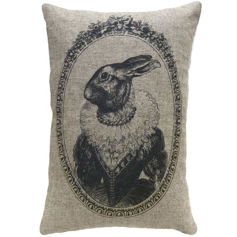 Bunny Linen Reversible Throw Pillow
