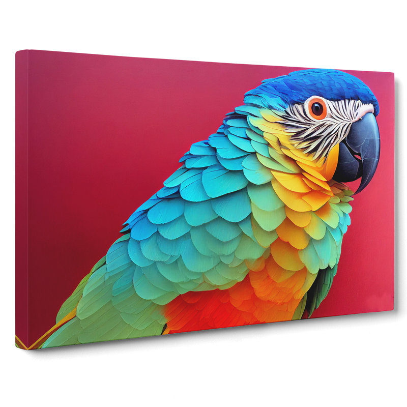 Colourful Parrot Portrait Vol.3 - Wrapped Canvas, 40cm H x 60cm W x 3cm D