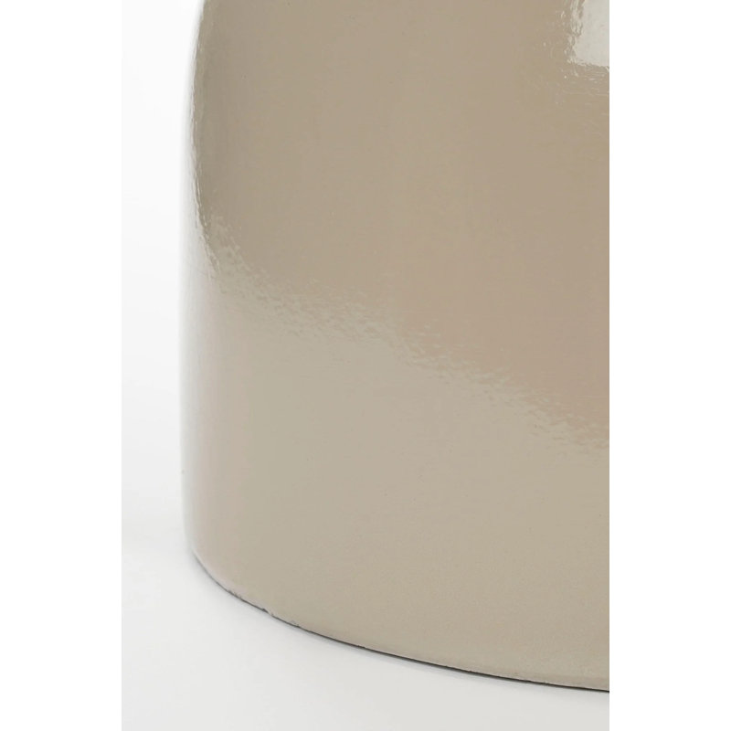 Stage Drum End Table, Beige