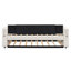 Lit de jour beige avec structure solide et lit gigogne beige