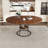 43" Extendable Round Dining Table with Storage Shelf