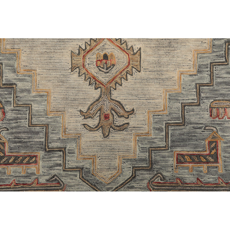 Tapis ivoire en laine touffeté à la main