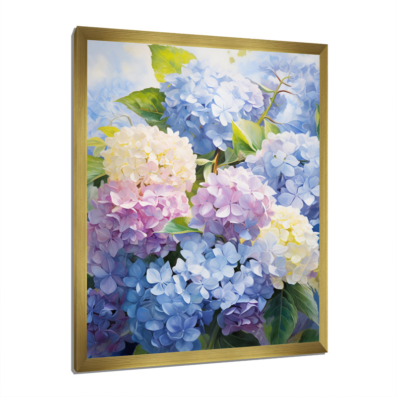 Impression sur toile encadrée «Sangrey Blue Mauve», H 40 po x l 30 po x P 1,5 po, Cadre doré simple