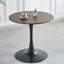 Table de salle à manger ronde, table de salle à manger de cuisine pour 2 à 4 personnes avec plateau en panneau de fibres à densité moyenne et base à piédestal, table de bout Mid-Century-1890639953-1890639958-1890639961
