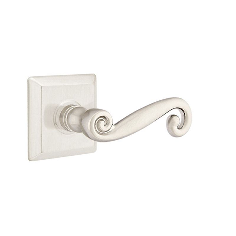 Passage (Hall & Closet) Door Lever, Right, Satin Nickel