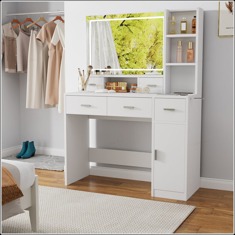 Coiffeuse chic avec de multiples fonctionnalités et un design élégant