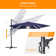 Sonceria 138'' x 108'' Rectangular Lighted Cantilever Umbrella