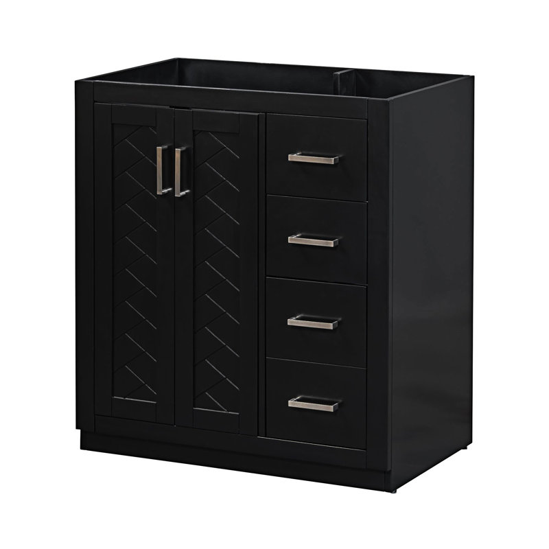 29.53'' Single Bathroom Vanity Base Only, Black