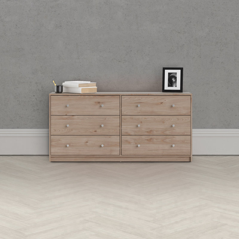 Commode double 6 tiroirs l 56,34 po Clanton, Hickory Jackson