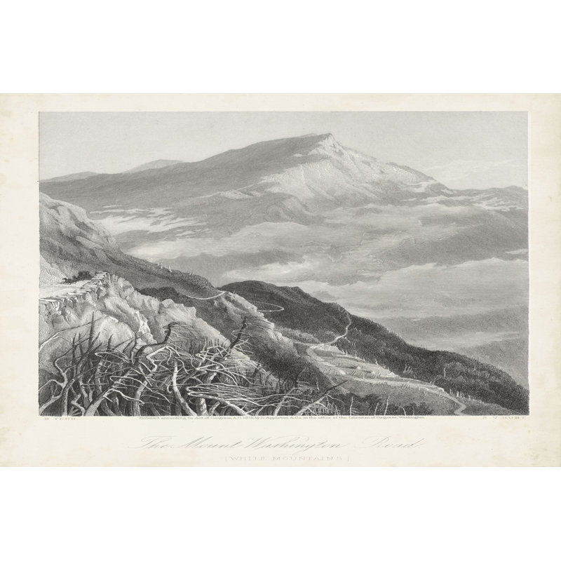 «The Mount Washington Road» par William Cullen Bryant - photographie sur toile tendue, H 8 po x l 12 po