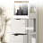 Narrow Bathroom Storage Cabinet, Bathroom Cabinet With 3 Drawers & 2 Open Shelves, Slim Bathroom Floor Cabinet, White