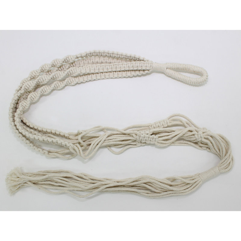 Support pour plante tressée en macramé, H 39 po x l 1,5 po x P 1,5 po