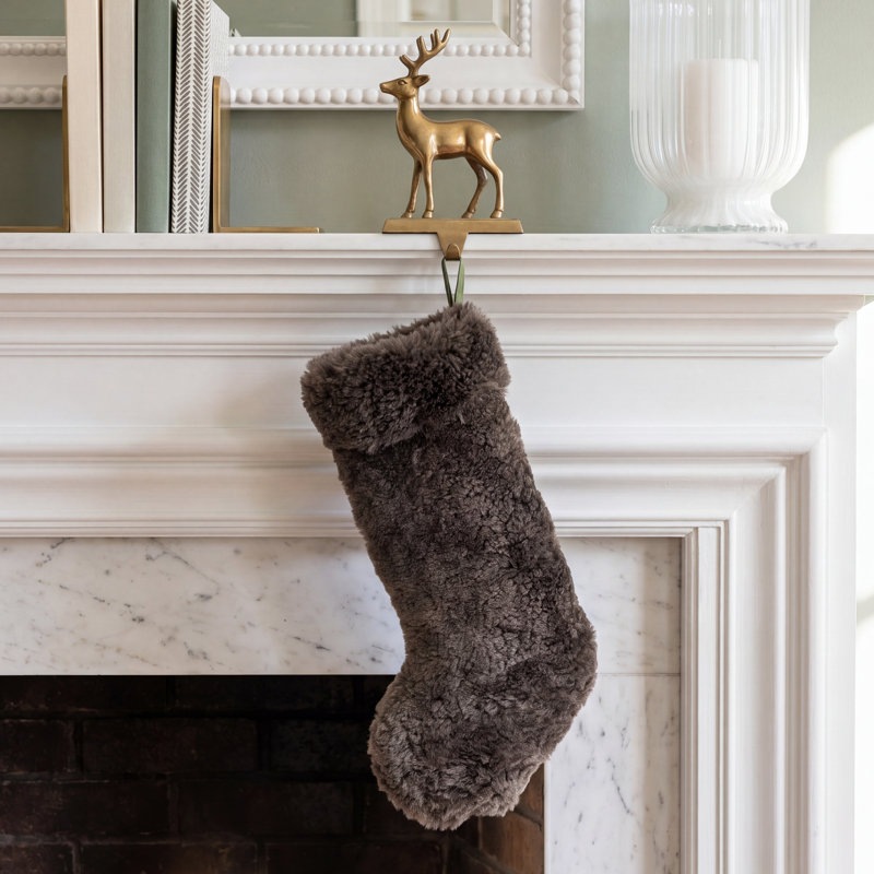 Cozy Delight Lamb  Stocking, Forest Green