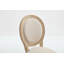 Ensemble de 2 chaises de salle à manger French Country, chaises rembourrées à dossier rond, techniques de tréfilage et de sculpture, démontables, pour le salon, la cuisine, le restaurant, beige