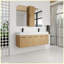 Ensemble de meuble-lavabo double 60 po en chêne clair