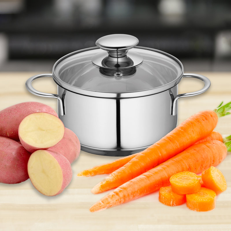Küchenprofi Stainless Steel Stock Pot with Lid, 1 qt.
