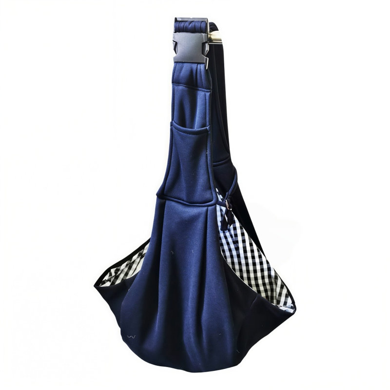 Sangle de transport pliable pour animal de grande capacité avec bandoulière réglable et pochette ouverte pour chats et petits chiens