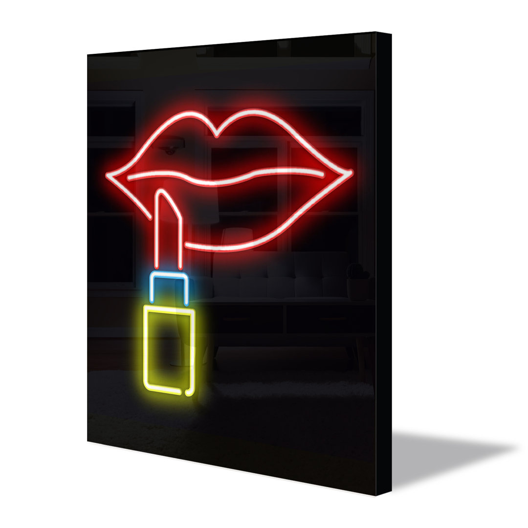 Lips And Lipstick LED Neon Sign Wall Décor