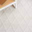 Tapis ivoire en laine / viscose tissé à la main à motif géométrique Krizal-1565696066