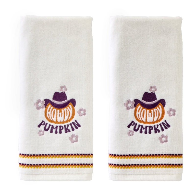 HOWDY PUMPKIN EMB HAND-WHITE