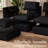 137.8" W U-Shaped Modular Sectional -574073009