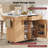 Kitchen Island with Drop Leaf, Power Outlet-1872730680