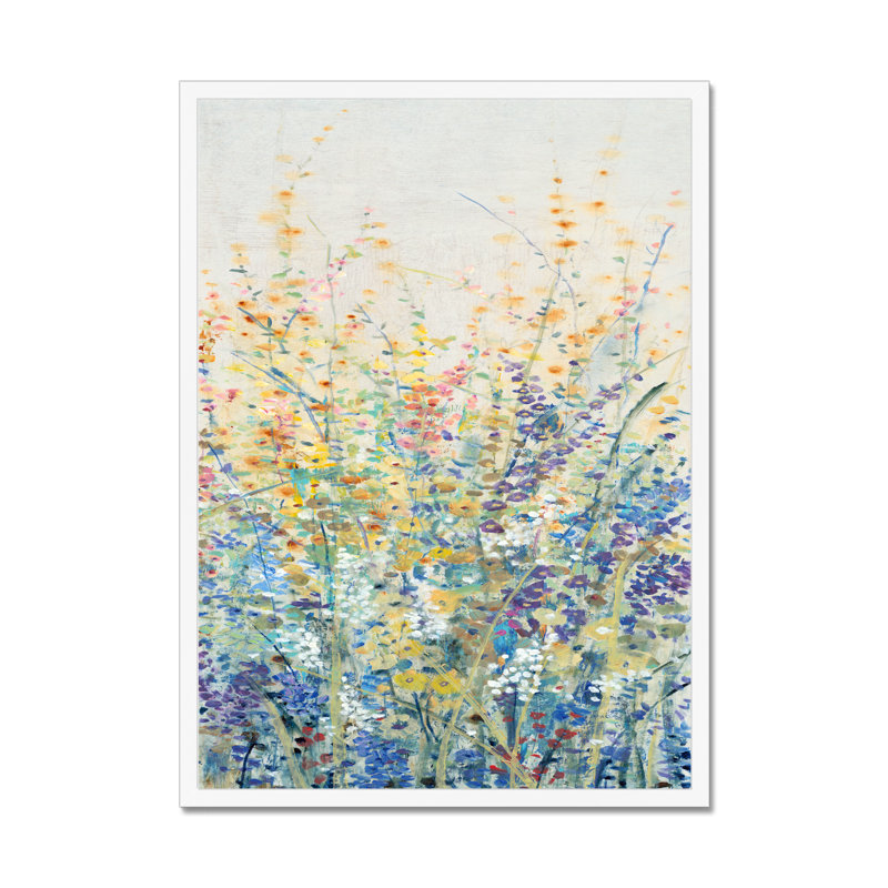 Wildflower Panel I by Timothy O' Toole - Wrapped Canvas Painting Print, 50cm H x 34cm W, White Framed Paper Print