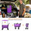 Chariot pliant multifonctionnel avec chariot pivotant et poussoir avec poignée rotative et auvent, pneus de plage de 9 po x 4 po pour le camping et la plage, capacité de charge de 480 lb, grande capacité de transport de 300 L, d'épicerie, pour l'extérieur-129418046