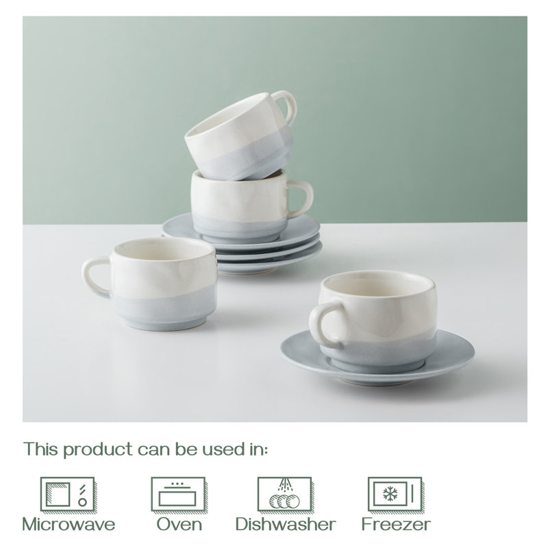 Tasses à espresso avec soucoupes DOWAN