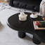 Table basse en forme de nuage de 100 cm de long et 70 cm de large, table centrale noire irrégulière avec 4 pieds épais pour salon