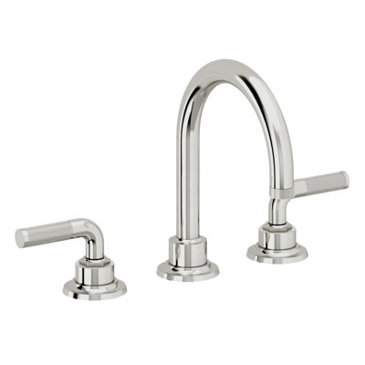 Descanso 8" Widespread Lavatory Faucet with Knurled Handle and Completely Finished ZeroDrain