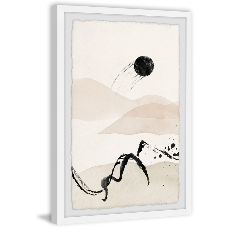 Passing Moon - Single Picture Frame Painting, 30cm H x 20cm W