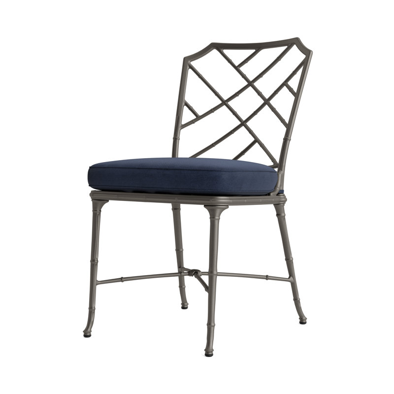 Calcutta Outdoor Dining Side Chair, Mica, Fusion Neptune, Navy