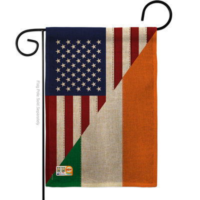 Double Sided 18.5 in. H x 13 in. W Burlap Flag set
