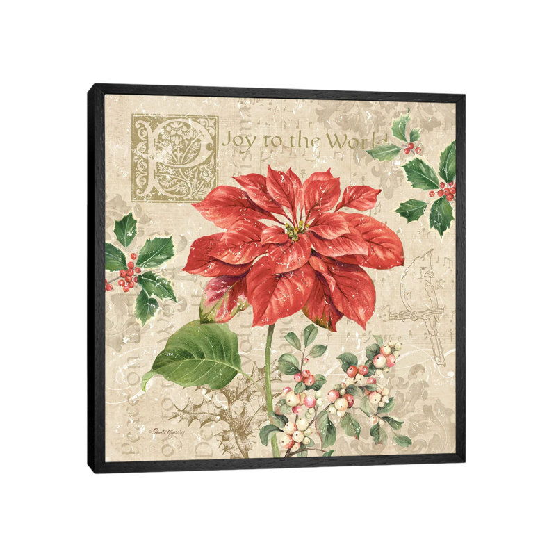Christmas Trail IV by Pamela Gladding - Print on Canvas, 45.72 cm H x 45.72 cm W, Black Framed