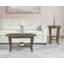 Table basse ovale 36 "avec tablette Carbin-1943180032