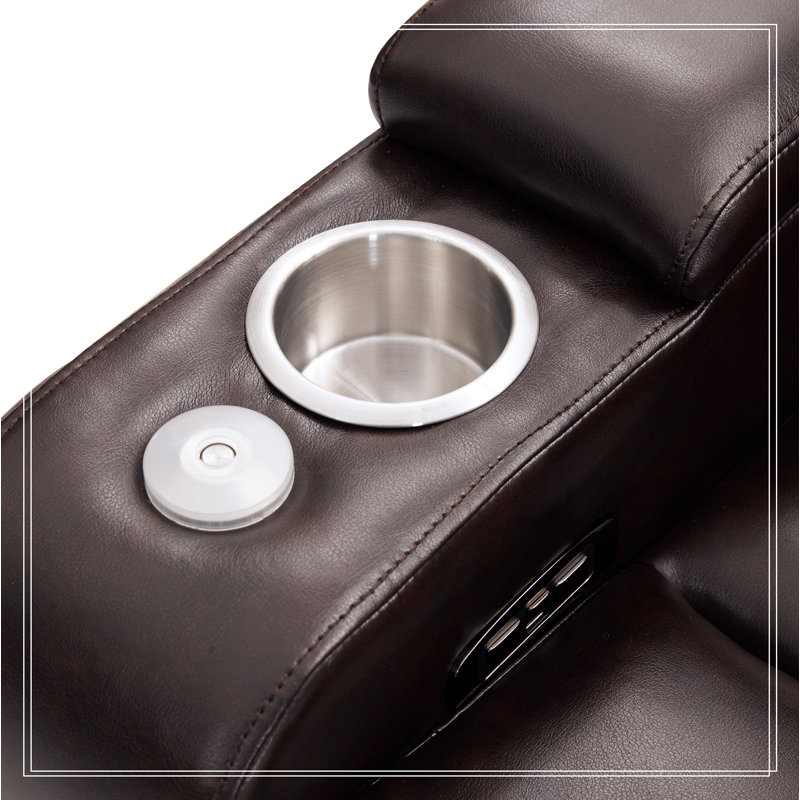 Comfortable Recliner Chair with USB Port and Hidden Storage for Relaxation, Brown