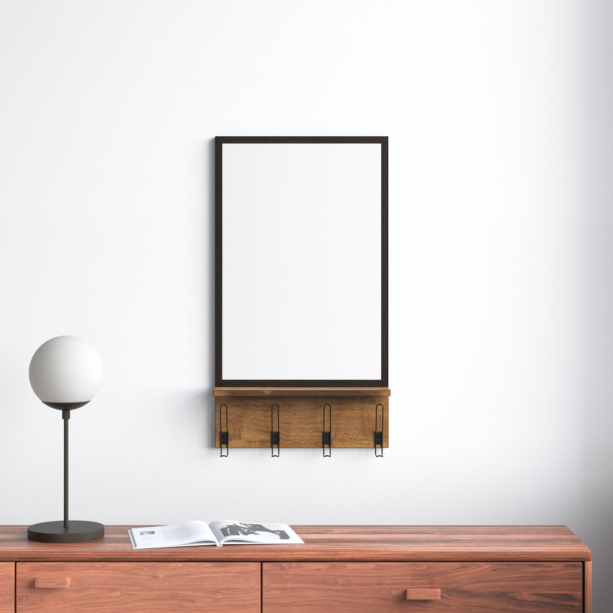 Ilona Flat Mirror, 36.75" x 20", Brown