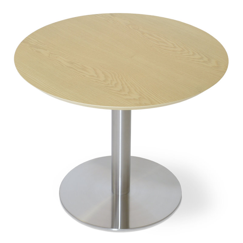 Table de salle à manger à piédestal 35,5 po Tango, Brossé