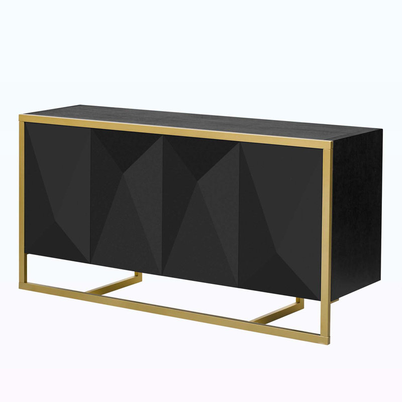 Buffet pour bureau, vestibule, couloir, salon, Noir et or