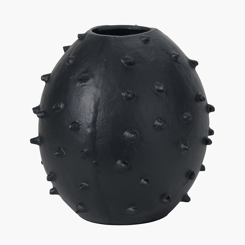 Handmade Aluminimum Table Vase, Black