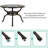 Bafti Round Outdoor Bistro Table Yes , 38.48 " W 38.48 " D