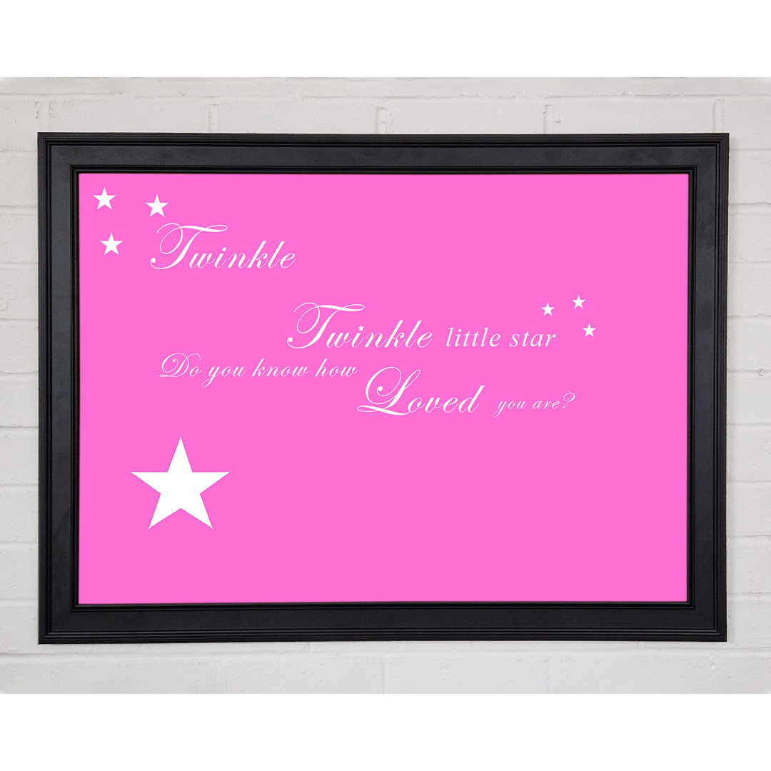 Kinderzimmer Zitat Twinkle Twinkle Little Star 1 Rosa - Druck