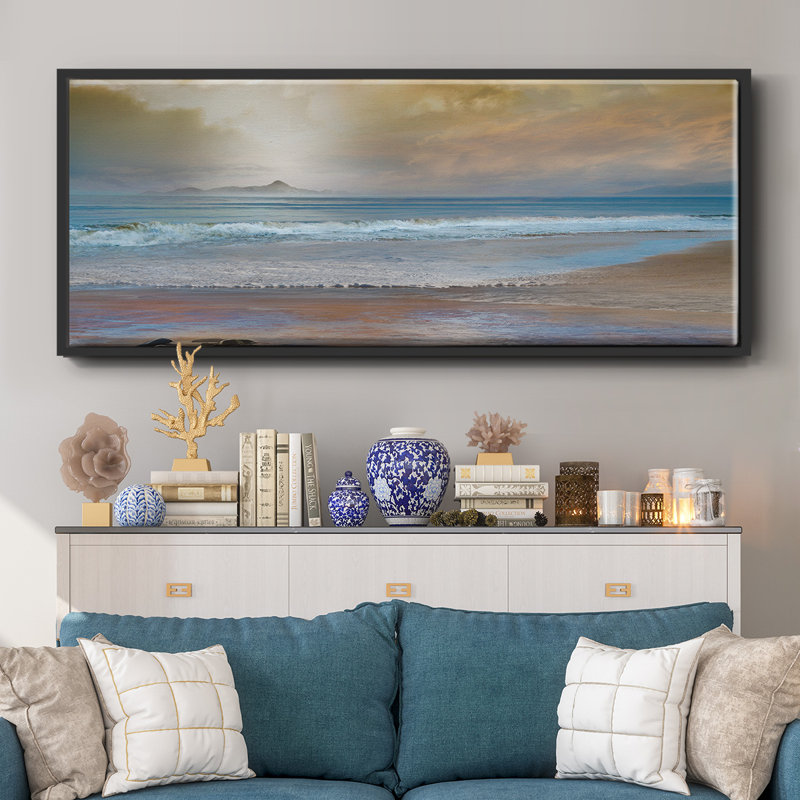 Private Island- Framed Canvas, 24" H x 60" W