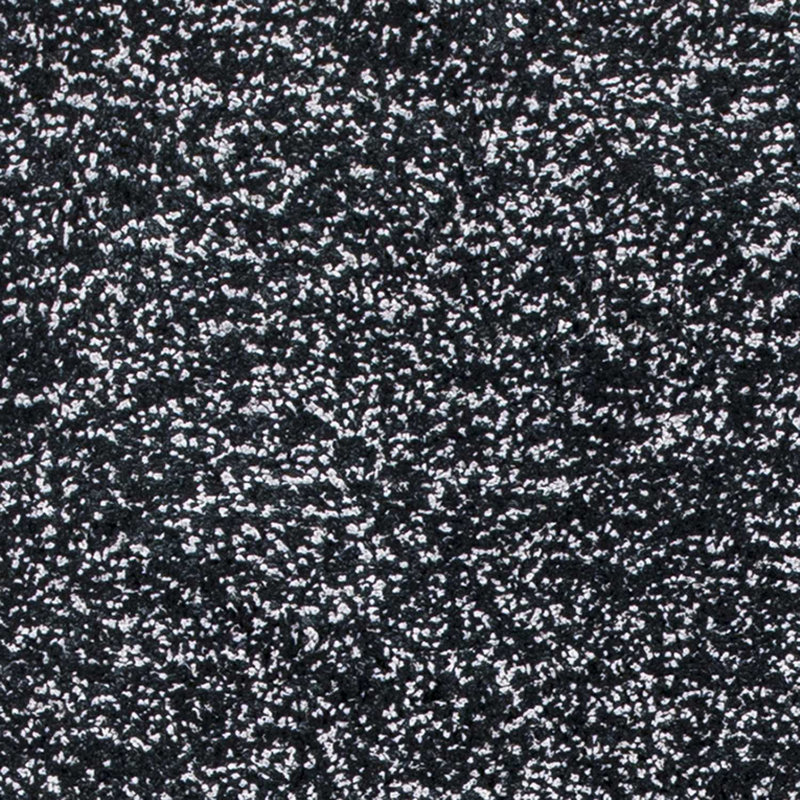 Tapis d'intérieur noir à poils longs Heather