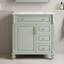 Meuble-lavabo de salle de bain avec comptoir en céramique, 3 tiroirs de rangement, tablette réglable et supports de porte-133444995
